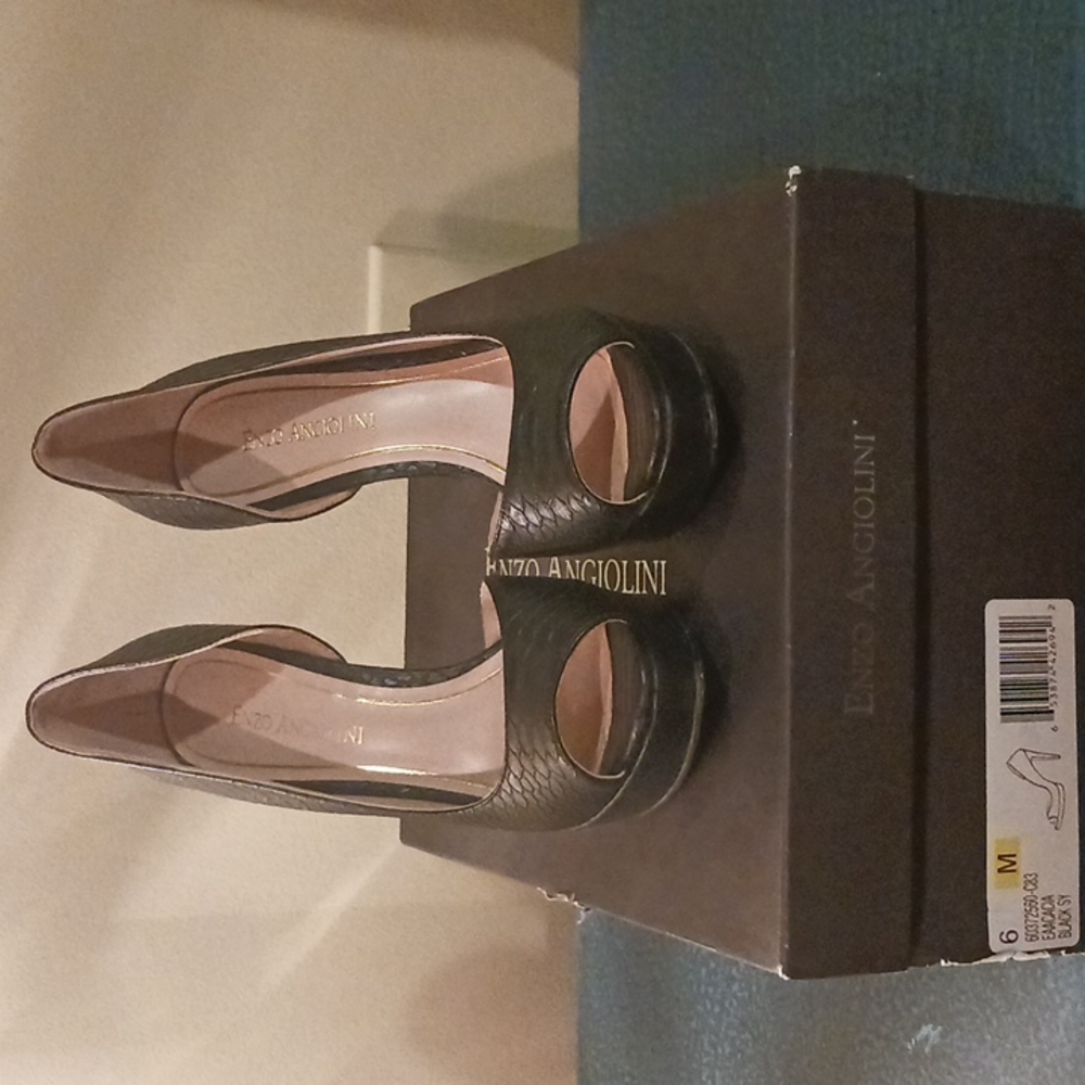 Black Peep Toe Heels